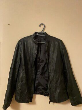 faux leather jacket